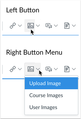 Split Content Buttons