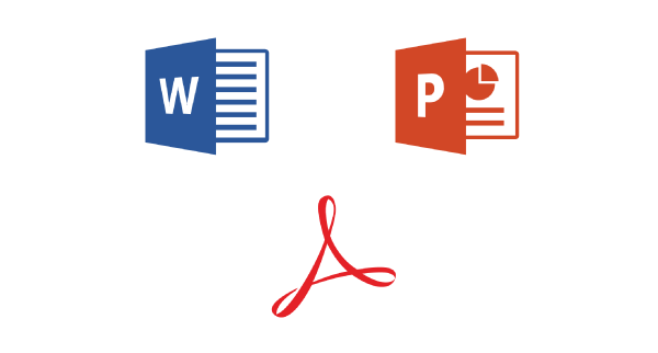 Word, PowerPoint, &amp; Acrobat logos.