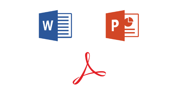 Word, PowerPoint, & Acrobat logos. Word, PowerPoint, & Acrobat logos.