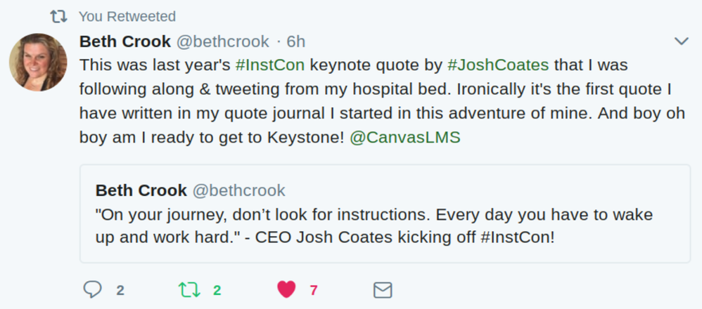 "On your journey, don’t look for instructions. Every day you have to wake up and work hard." - CEO Josh Coates kicking off #InstCon "On your journey, don’t look for instructions. Every day you have to wake up and work hard." - CEO Josh Coates kicking off #InstCon