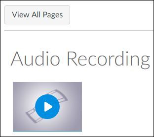 Audio Recording