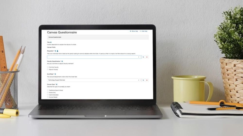 Canvas (Profile) Questionnaire Canvas (Profile) Questionnaire