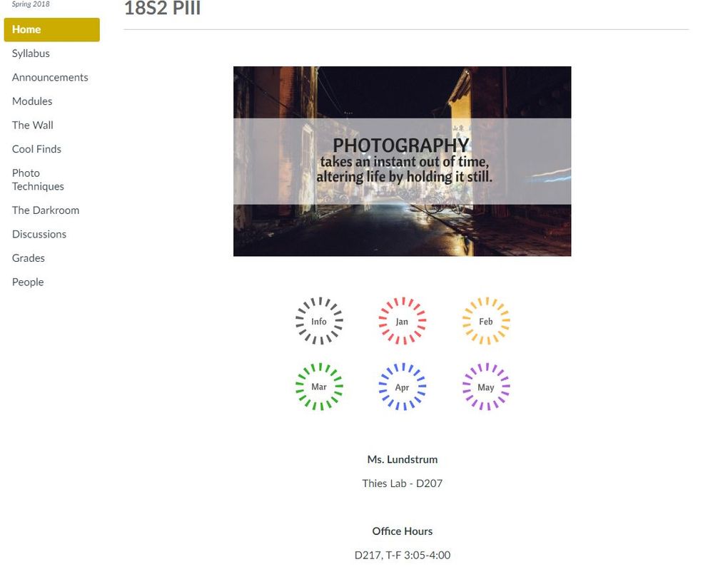 Photography Home Page Example