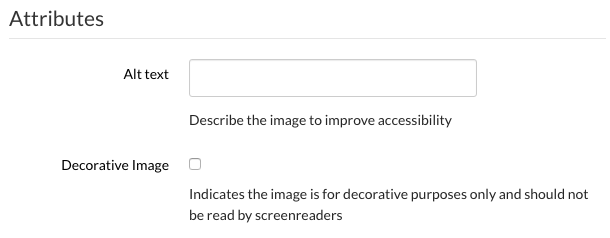 Alt text entry box Alt text entry box