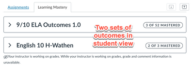 Student View Outcomes