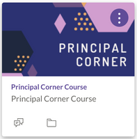 Principal Corner Course Card