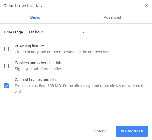 clear browsing data and cached images clear browsing data and cached images