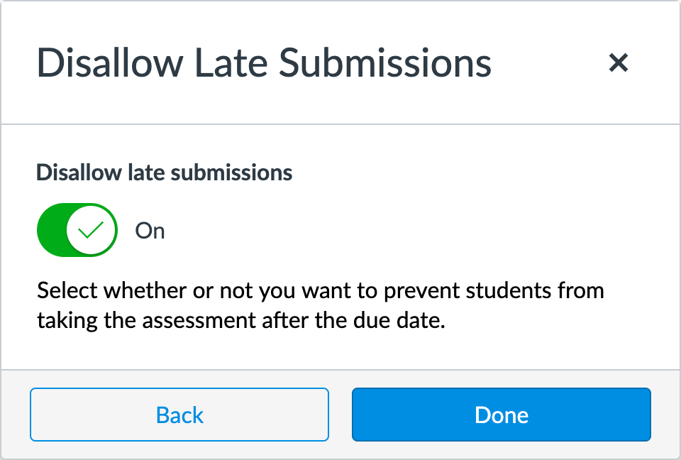 Disallow Late Submissions