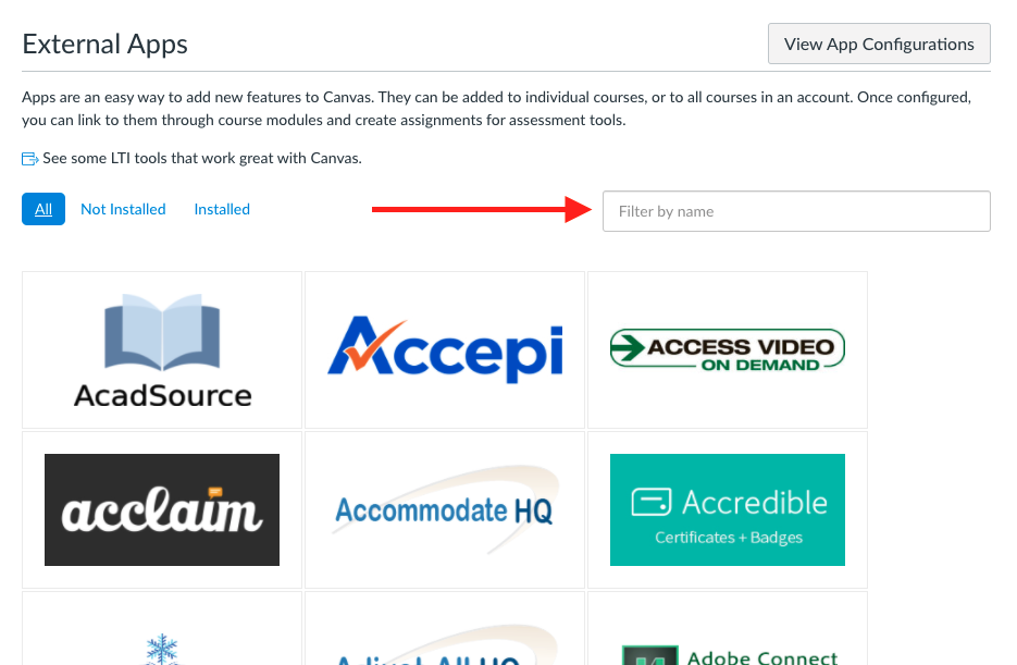 [External Tools] External Tools Search Box Instructure Community