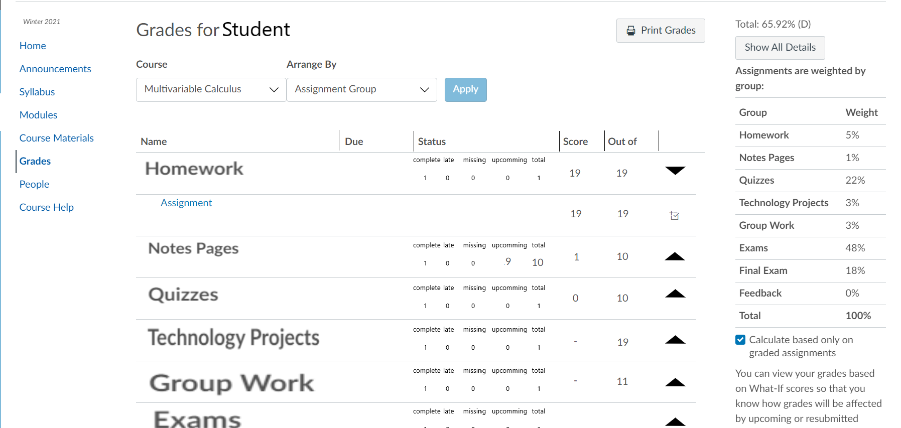 Student Gradebook UI Design - Instructure Community - 455510