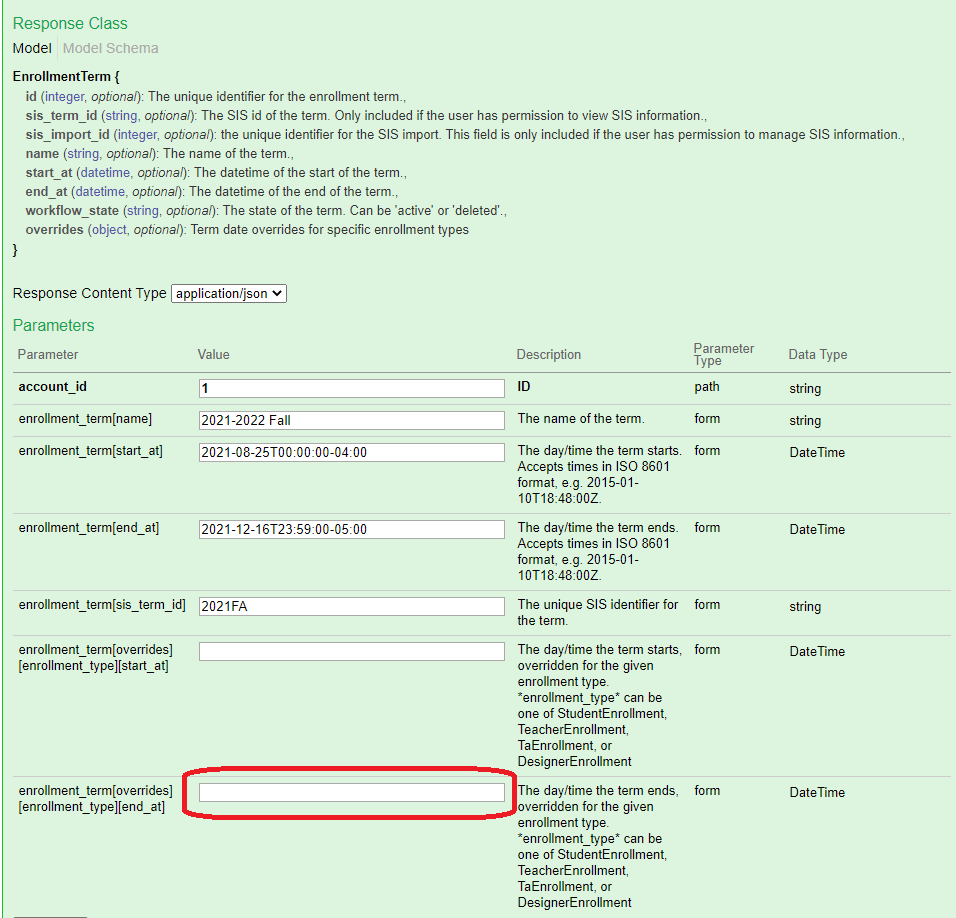 How to Enter Overrides Using Canvas Live API Instructure Community 455749
