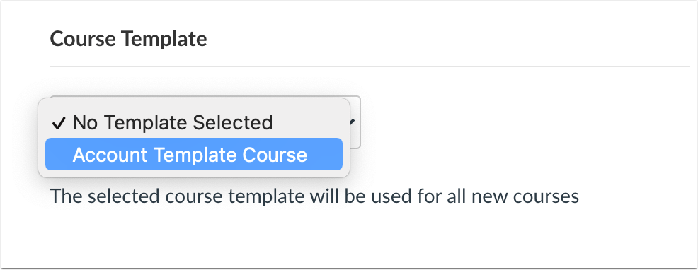 Selected Course Template