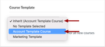 Selecting the same template as is inherited