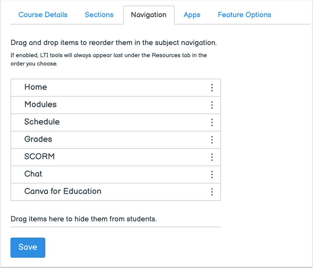 Navigation Tab