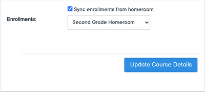 Course Settings Subject Sync