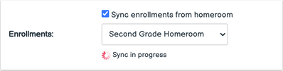 Enrollment Sync in Progress