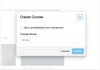 Create Course Window