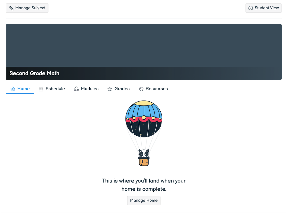 Subject Home Page