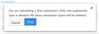Duplicate submission types