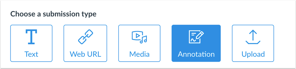 Annotation Submission Type