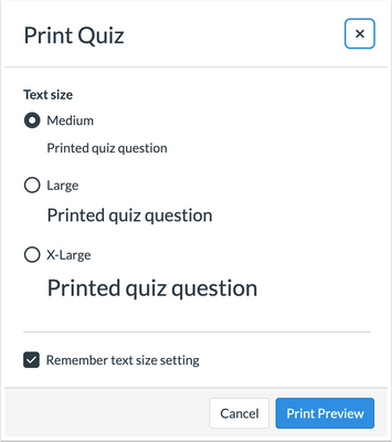 Print Quiz page