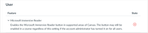 Microsoft Immersive Reader in User Settings