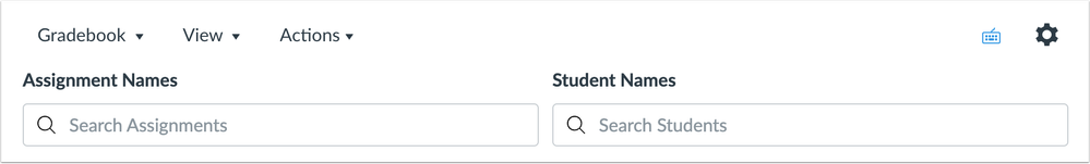 Gradebook Assignment Names Field