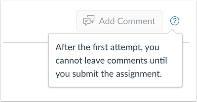 Additional Attempts Message for Comments