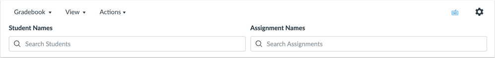 Gradebook Assignment Names Field