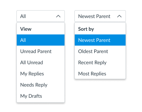 View and Sort by Options