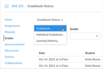Gradebook Link in the Gradebook History Page