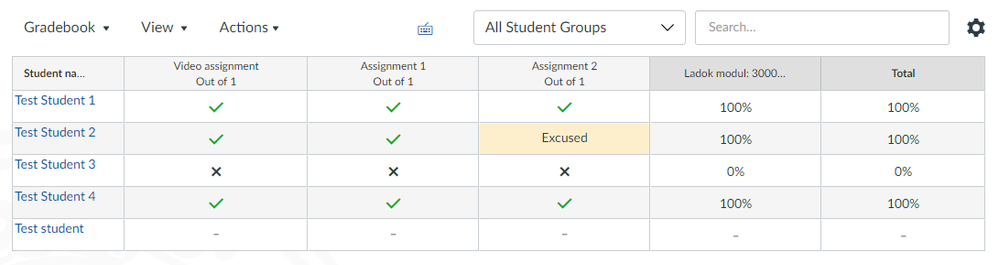 Assignment Group Column