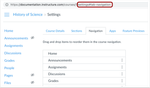 Settings Tab Links