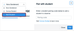 Parent/Observer Add Student Menu in Home