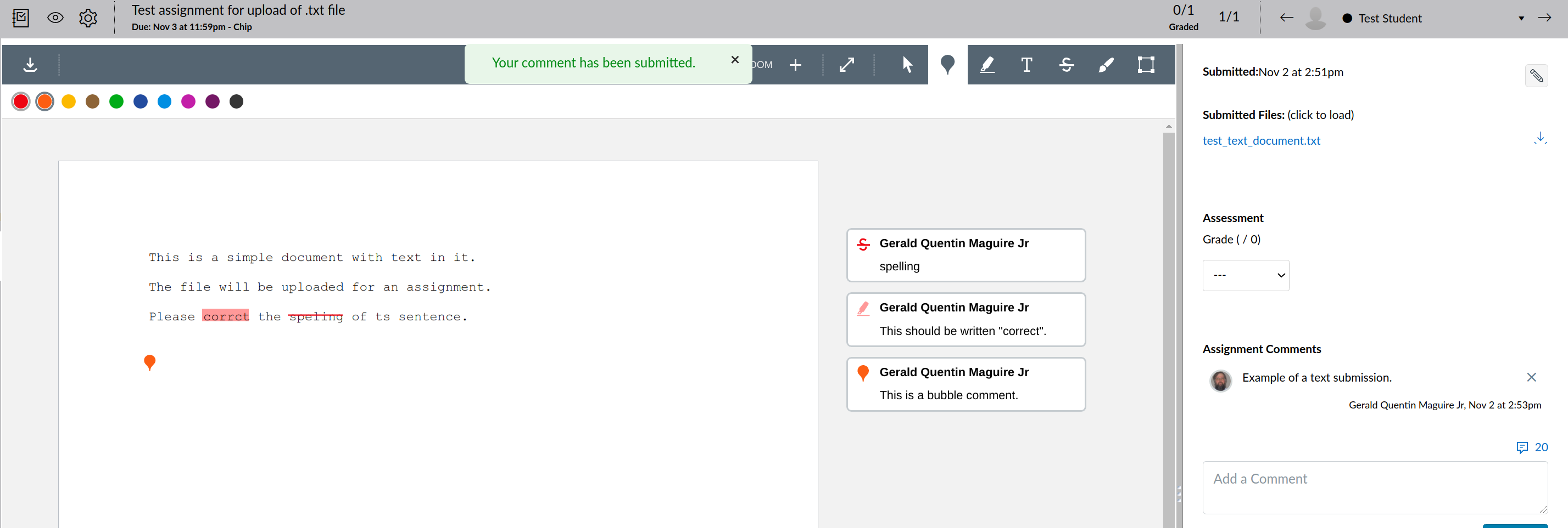 [SpeedGrader] Allow Annotations to Text Entry Subm... Instructure