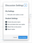 Discussion Settings