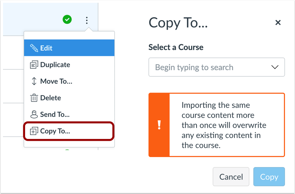 Copy To Menu