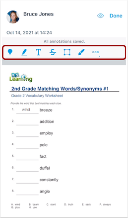 Student Annotation Type in SpeedGrader