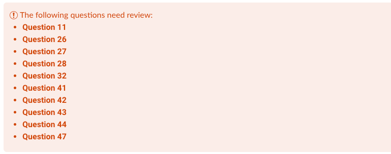 Links to essay questions ONLY . Once you click on one link, it scrolls and you have to scroll all the way back to the top in order to access the next link.