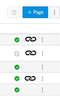 Mock up of potential link icon indicator