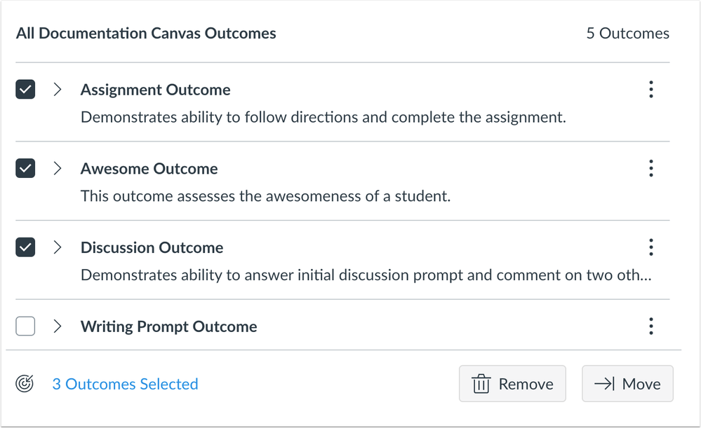 Select Multiple Outcomes