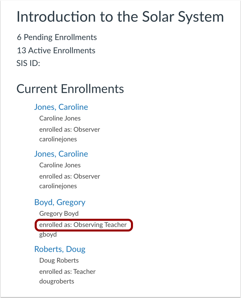 Custom Role in Course Sections