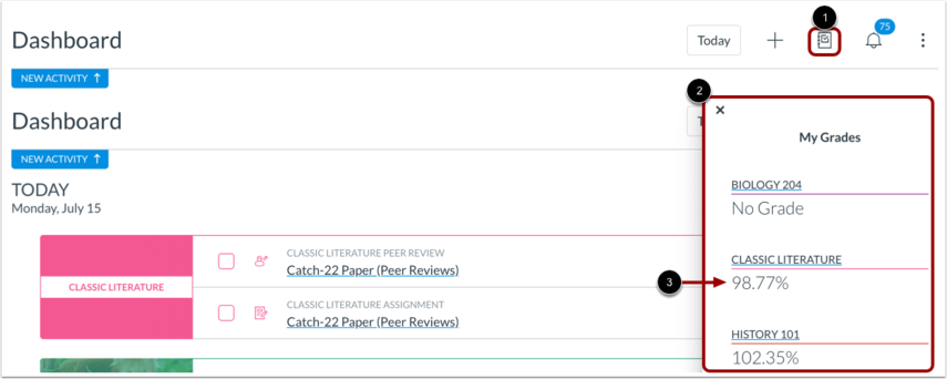 My Grades tool