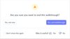 End Walkthrough Modal