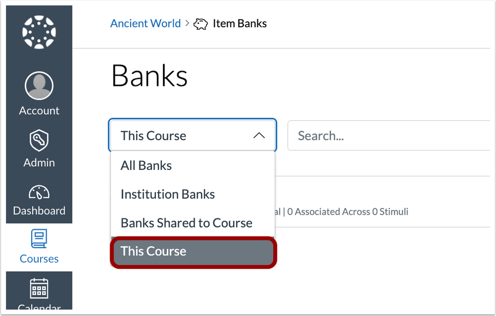 This Course Filter Option