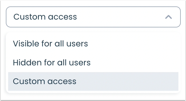 Support Center Visibility Options
