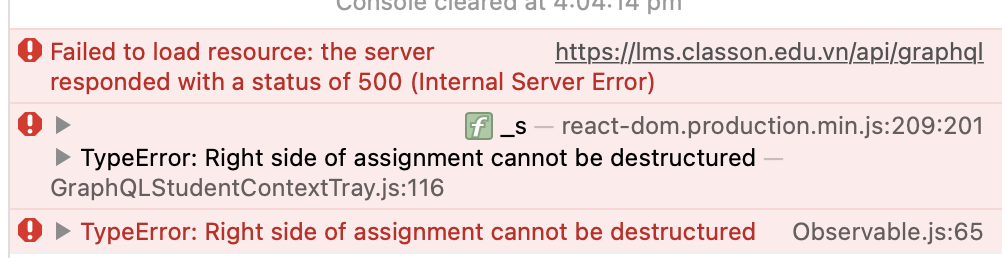 right side of assignment cannot be destructured react