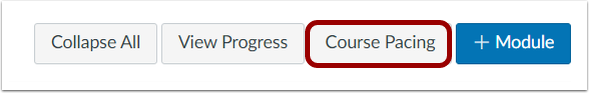 View Course Pacing Button
