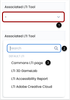 Associated LTI Tool dropdown