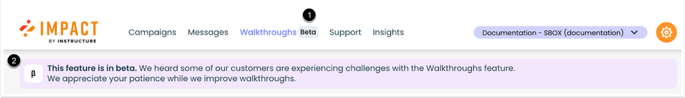 Impact Dashboard Walkthroughs Beta